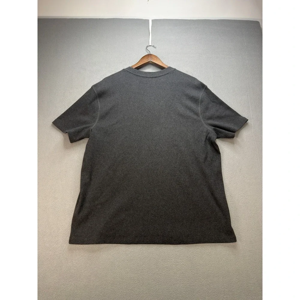 Banana Republic Mini Rib Slim T-Shirt Short Sleeve XL Charcoal Heather Gray Crew